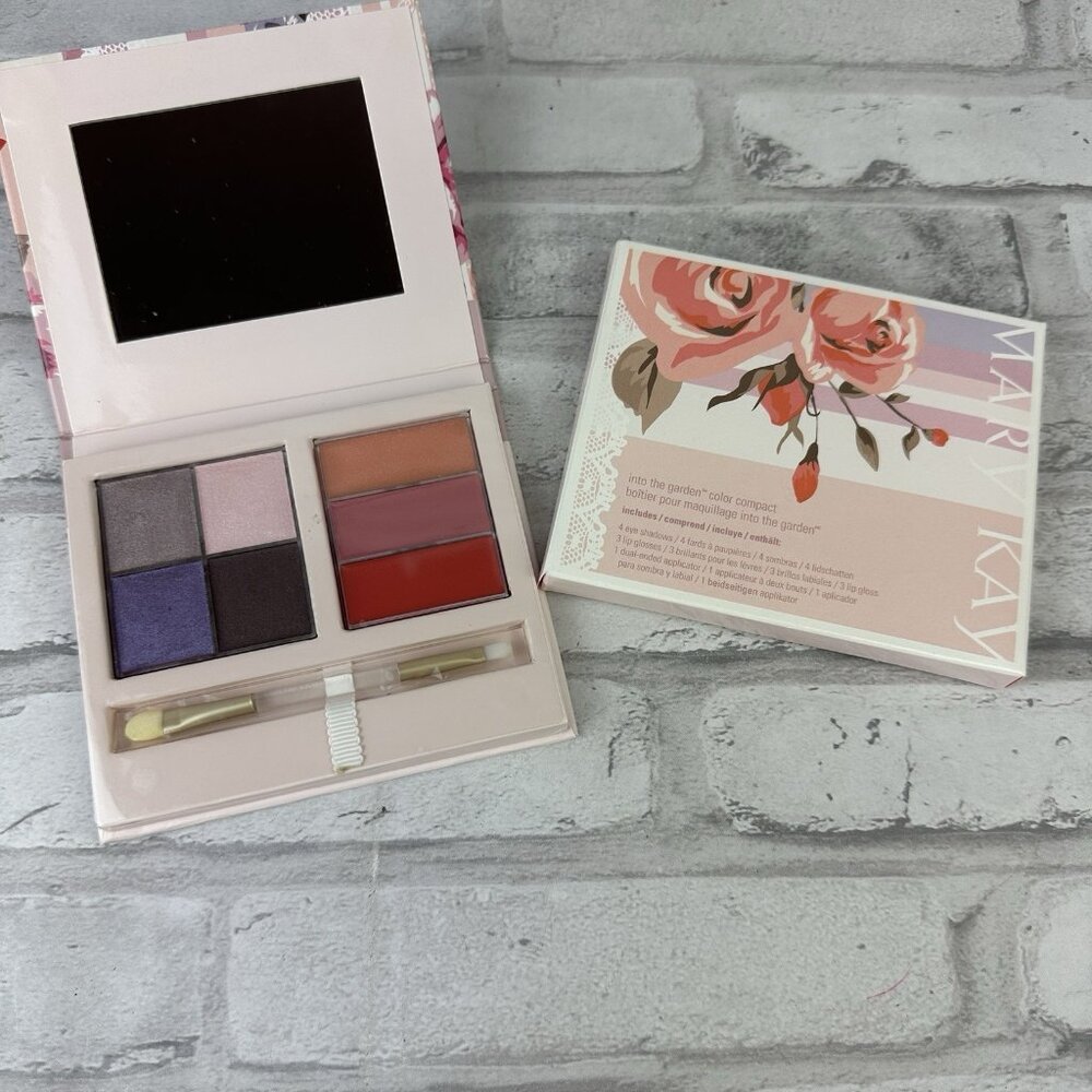 Mary Kay Into the Garden Color Compact 4 Eyeshadow 3 Lip Gloss New Old Stock